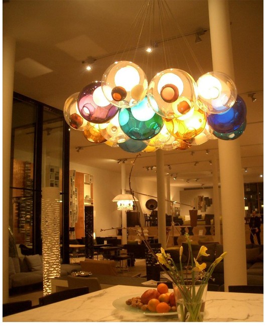 Bocci Colorful Glass ball pendant lamp chandelier of colorful glass spheres modern lamp Color Bubble 