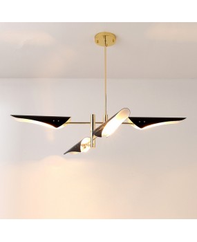 Modern Nordic industrial style living room style iron pipe cutting pendant lamp personality fashion design chandelier