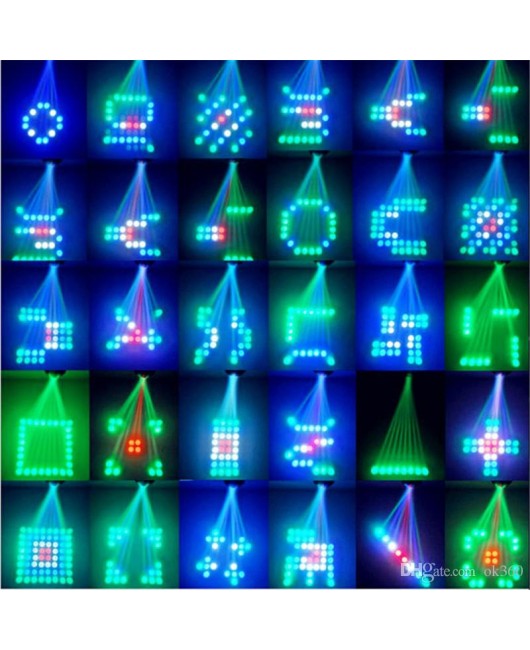 64 LED Eyourlife DJ Disco Light Sound-actived RGBW Stage Light Music Show for DJ Party KTV Club Bar Effect light Holiday laser light