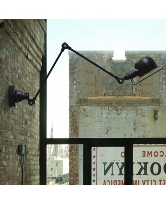 RH loft Robot arm wall lamp Jielde wall light reminisced retractable mechanical arm lamp vintage, With Switch 
