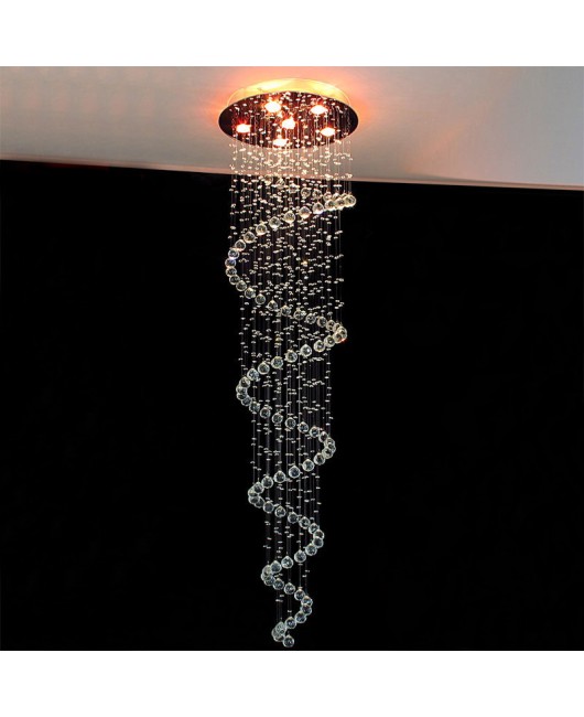 Simple and modern Hanging lamp spiral restaurant chandelier stairs lamp chandelier LED crystal chandelier