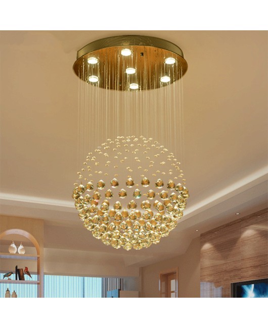Ball crystal chandelier LED living room ceiling lamps creative bedroom chandeliers