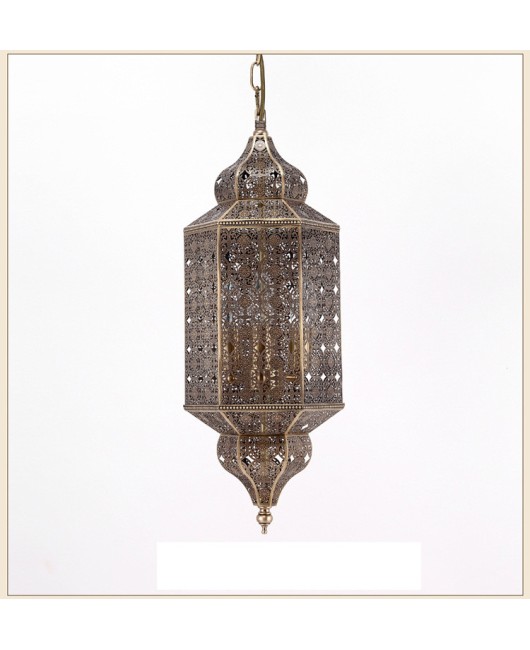Arab hollow carved lamp handmade copper craft lamp restaurant hotel chandelier palace lights