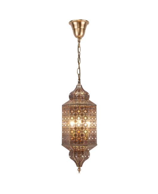 Arab hollow carved lamp handmade copper craft lamp restaurant hotel chandelier palace lights