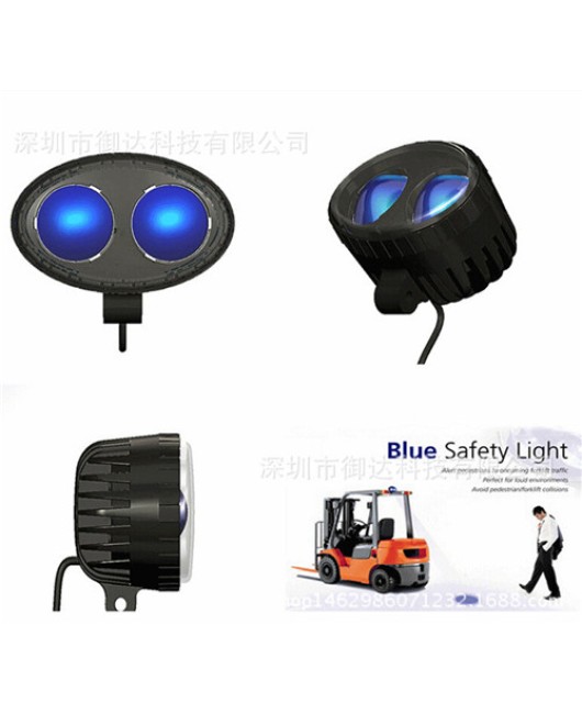 10W LED Warning Lights Spotlight for Forklift bulldozer excavator Forklift Safety Blue Red AC/DC 10V-80V