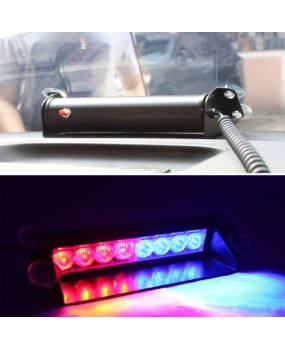 LED Flash Light Car Truck Police Strobe Dash 3 Flashing Mode Red/Blue