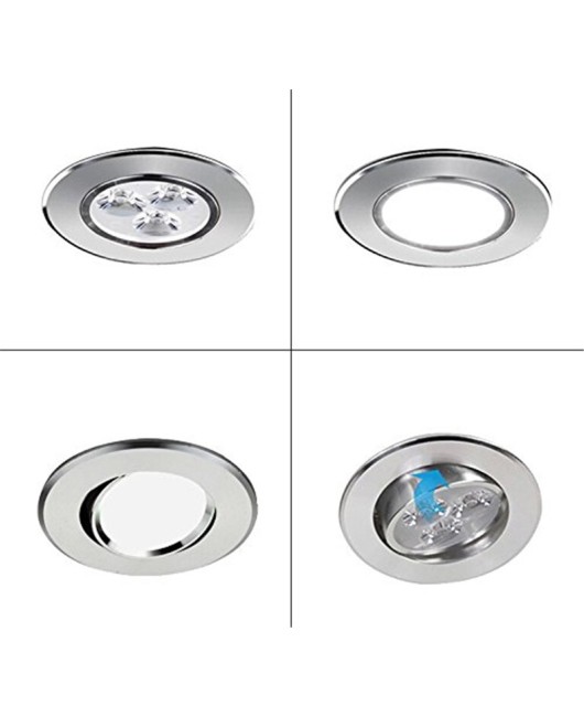 Pack of 10,Pocketman 110V 3W LED Ceiling Light Downlight Spotlight Lamp Recessed Lighting Fixture,with LED Driver