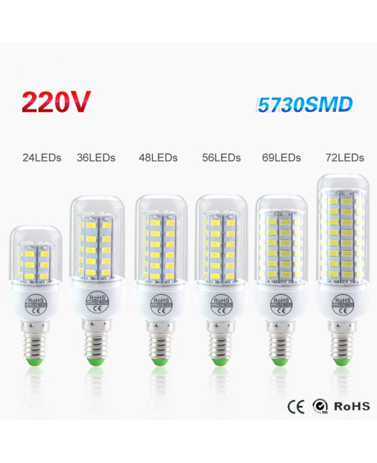 E14  LED Corn Bulb 5730SMD LED Lamp AC220V 