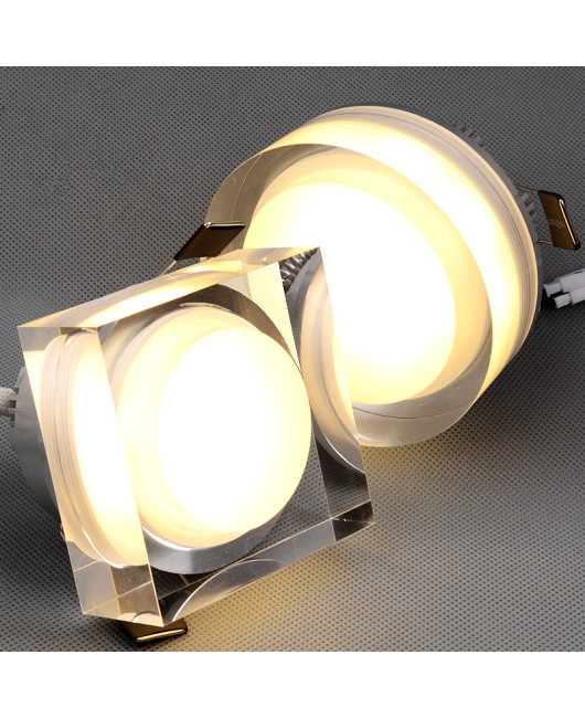 1W 3W 5W 7W LED Crystal Downlight Square/Round led recessed lamp for home decoration Lighting