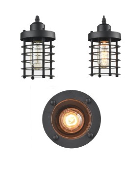 Mini Cage Pendant Lights Rust Ceiling Lights Industrial Pendant Lighting