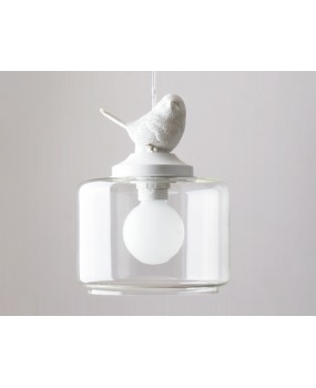 Loft Pendant Light Bird Glass Lamp Shade Hanging Lamp E27 Home Bedroom Kids Children Room Lighting Fixture Droplight