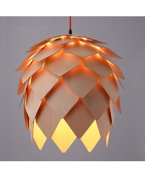 Pinecone Pendant Lamps Modern Wooden PH Artichoke DIY IQ Elements Jigsaw Puzzle Bedroom Art Wood Lamparas Light