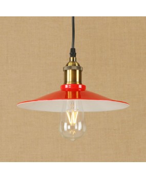 Loft Nordic American industrial pendant light Rustic warehouse Retro creative restaurant red pendant lamp