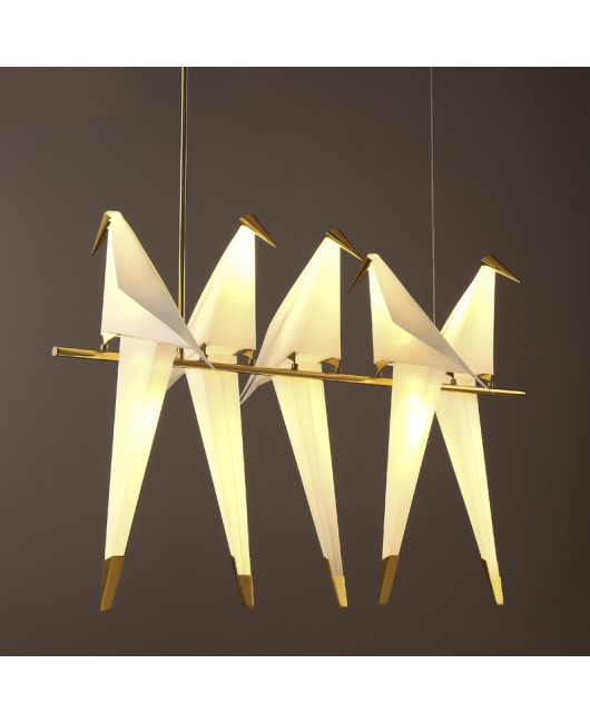 Origami restaurant aisle bird bedroom balcony children's room chandelier, material: iron + acrylic,AC110-240V