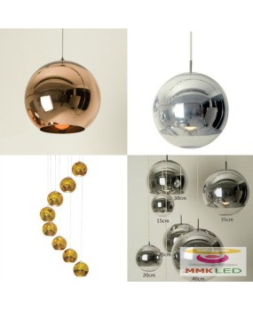 Plated glass ball Chandelier Modern Art lighting Plating Ball lights Silver golden bronze glass ball lamp