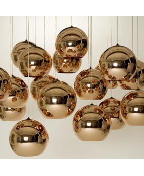 Plated glass ball Chandelier Modern Art lighting Plating Ball lights Silver golden bronze glass ball lamp