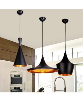 Tom dixon pendant lamp Beat Light Ceiling Pendant Light Lamp Shade copper Lampshade Black/White/Red 