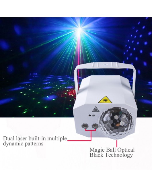 Disco Laser Light Disco Ball Red Green Blue Projection Light Stage Effect DJ Home Party Christmas Club Decoration