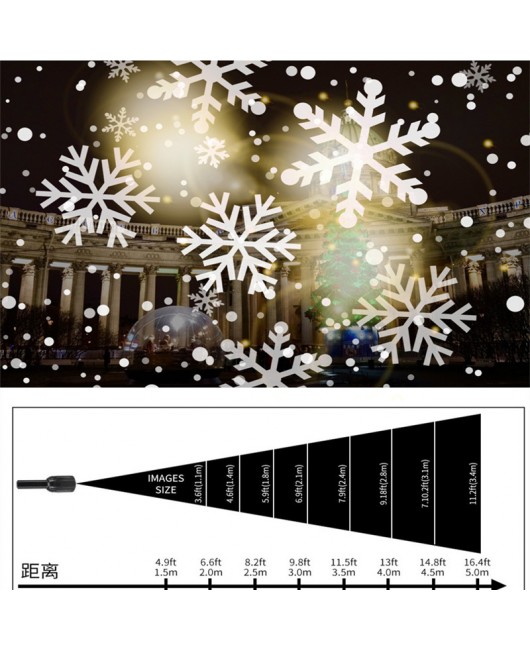 Snowflake Projector Lights Christmas Snowflake Projector Party Garden Decoration Lights LED Stage Holiday Decoration