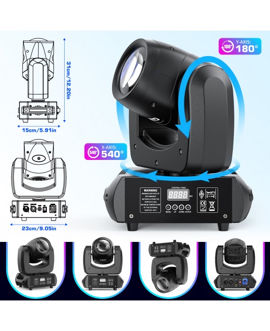 18 Prism DMX512 120W LED Beam Gobo Moving Head HOLDLAMP Stage Lighting Party Disco Wedding Event