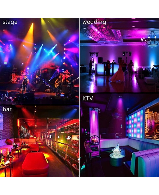 6X3W RGB Full Color Flat Par Light Disco Party Holiday Christmas Wedding Birthday Performance Sound Control Stage Light