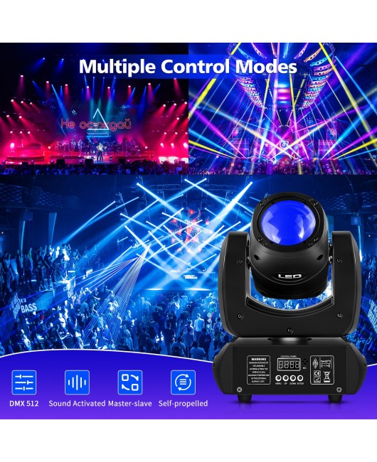 100W LED Beam Gobo Moving Head Stage Light Dazzling Effect DMX for Club KTV Disco DJ Party Lighting