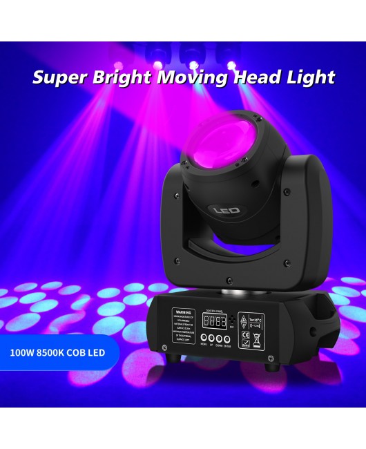 100W LED Beam Gobo Moving Head Stage Light Dazzling Effect DMX for Club KTV Disco DJ Party Lighting