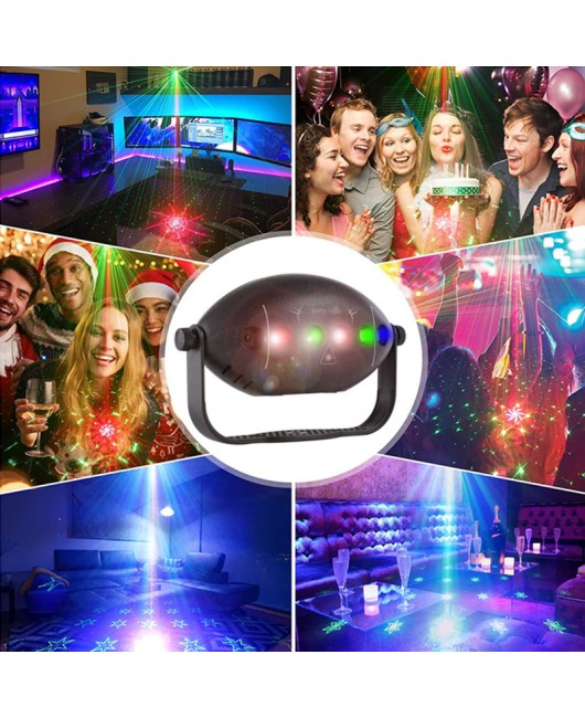 Party Light Disco Projector Light Sound Control DJ Stage Effect Strobe Indoor Birthday Bar Club Christmas Wedding Home Decoratio