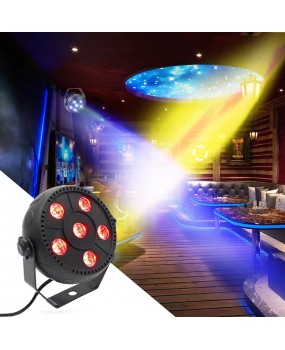 LED Par Light 6x3W RGBW DJ Controller Disco Party Holiday Christmas Bar Club Wedding Birthday Gig Stage Light