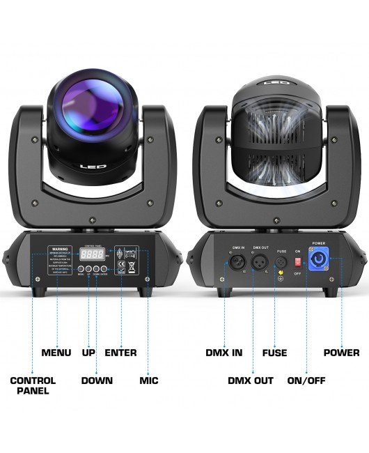 18 Prism DMX512 120W LED Beam Gobo Moving Head HOLDLAMP Stage Lighting Party Disco Wedding Event