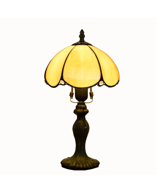 European style minimalist retro yellow European style Tiffany colored glass restaurant bedroom bar hotel bedside lamp