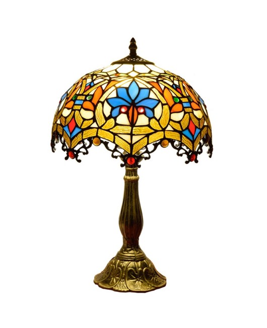 Europa Tiffany Colored Glass Living Room Bedroom Dining Room Bar Hotel Decorative Bedhead Art Desk Lamp Glass Lamp