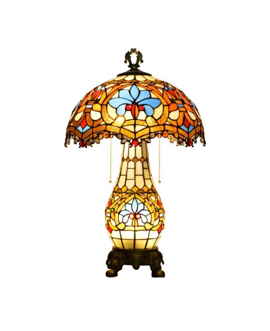 Creative Mediterranean Retro Europa Tiffany Colored Glass Living Room Dining Room Bedroom Bar Love Mother and Child Desk Lamp