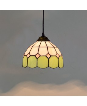 20CM minimalist Mediterranean Euro Tiffany colored glass living room, dining room, bar counter, artistic pendant light