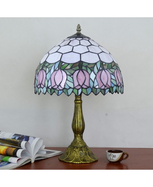 Europa Tiffany Colored Glass Living Room Dining Room Bedroom Bedhead Desk Lamp Bar Club Decorative Lighting Countryside
