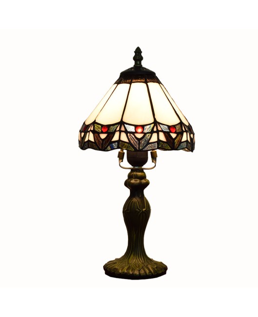 American style minimalist European style Tiffany colored glass living room dining room bedroom bedside table lamp 8-inch decorative ornament