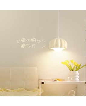 Children's room bedroom bedside pendant light, modern and simple cream style hanging line light, internet famous master bedroom full spectrum small pendant light