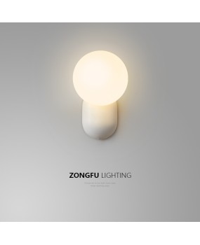 Cream Wind Bedhead Wall Light Nordic Bedroom Small Wall Light Corridor Wall Light Wireless Children's Room Night Light