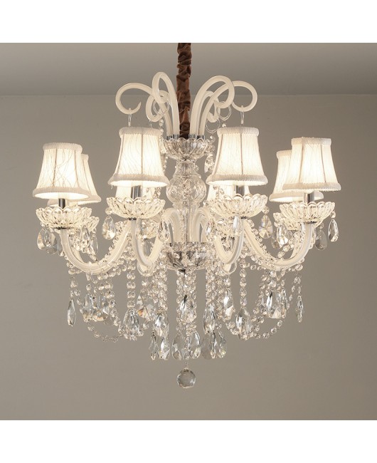 European style candles, crystal chandeliers, simple and atmospheric dining rooms, living rooms, crystal lights, luxury villas, duplex buildings, lobby lighting fixtures