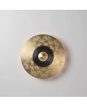 Cross border indoor American modern minimalist golden villa living room wall lamp bedroom bedside circular wall lamp
