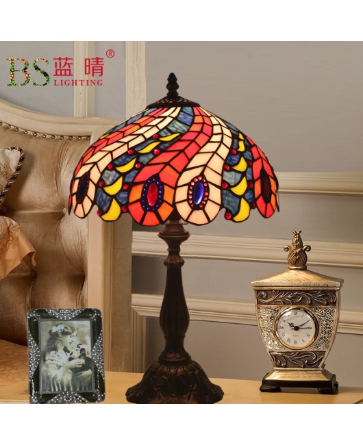 Cross border direct sales Tiffany lighting Tiffany desk lamp, bedside lamp, bedroom, restaurant, bar, coffee shop lamp