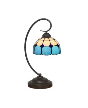 Cross border Tiffany Desk Lamp Mediterranean Bedroom Bedhead Desk Bar Restaurant Coffee Milk Tea Shop Sugar Water Shop Desk Lamp