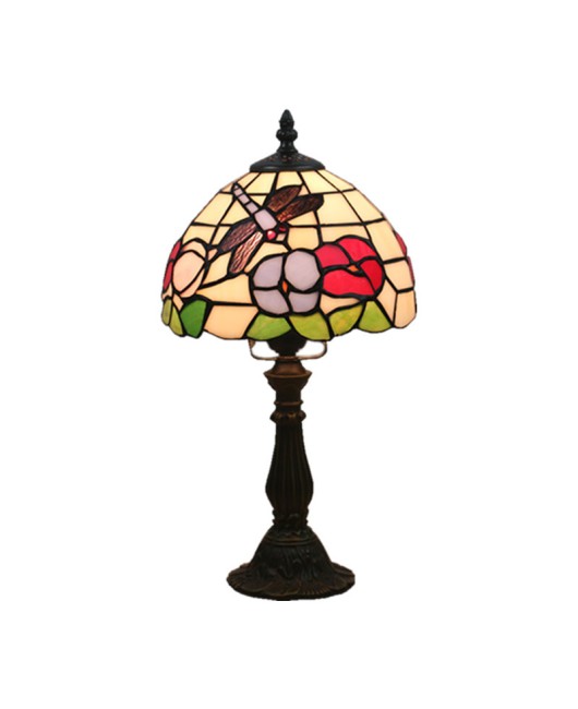 Cross border European and American Tiffany Dragonfly Desk Lamp Bedroom Bedlight European Retro Fashion Creative Warm Light Children