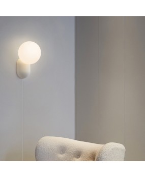Cream Wind Bedhead Wall Light Nordic Bedroom Small Wall Light Corridor Wall Light Wireless Children's Room Night Light