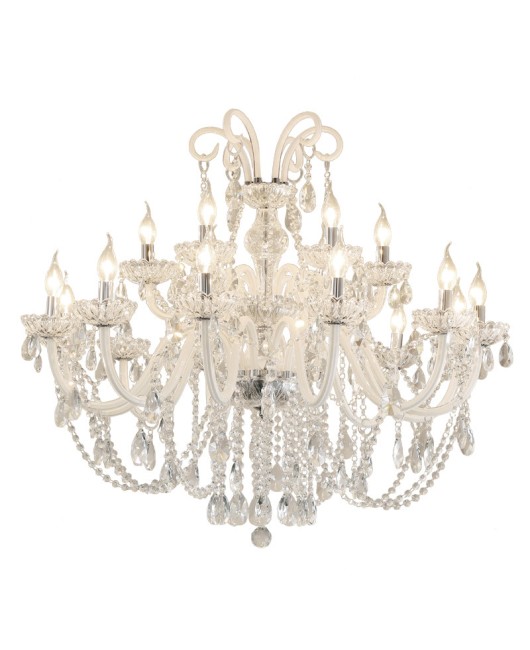 European style candles, crystal chandeliers, simple and atmospheric dining rooms, living rooms, crystal lights, luxury villas, duplex buildings, lobby lighting fixtures