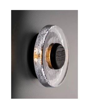 Italian designer wall lamp coffee shop entrance background wall glass craftsmanship walnut brass decorative lamp