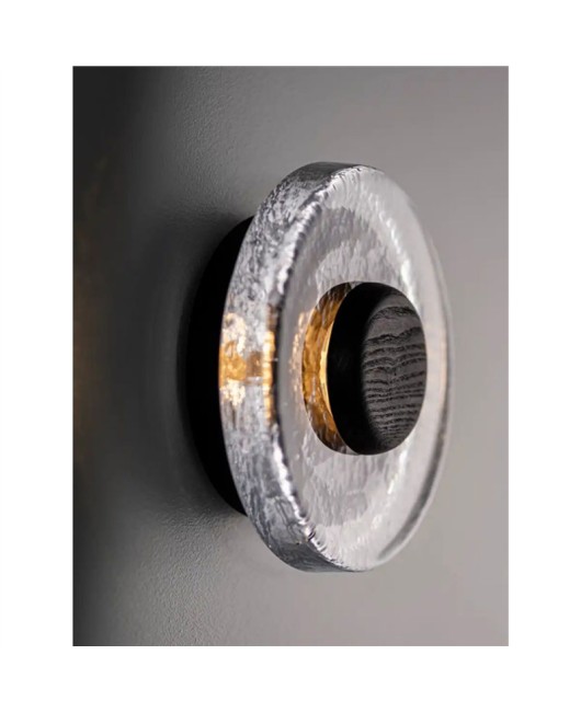 Italian designer wall lamp coffee shop entrance background wall glass craftsmanship walnut brass decorative lamp