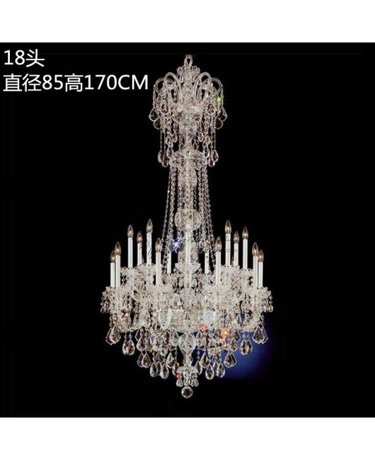 European crystal lamp, duplex villa, lobby chandelier, hotel lobby, dining room, living room, luxurious and atmospheric engineering lighting fixtures