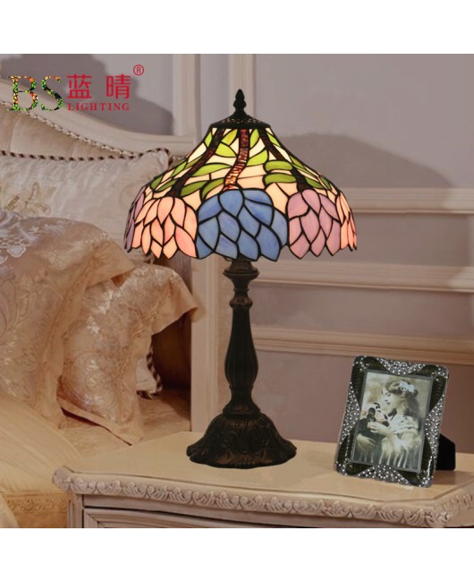 Cross border direct sales wholesale cross-border Tiffany lamp Tiffany European desk lamp bedroom bedside lamp retro creative