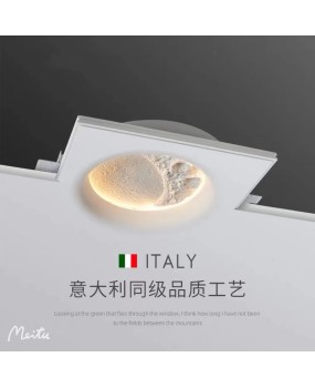 Moon wall lamp embedded borderless bedroom modern minimalist living room decorative lamp artistic gypsum lamp bedside wall lamp